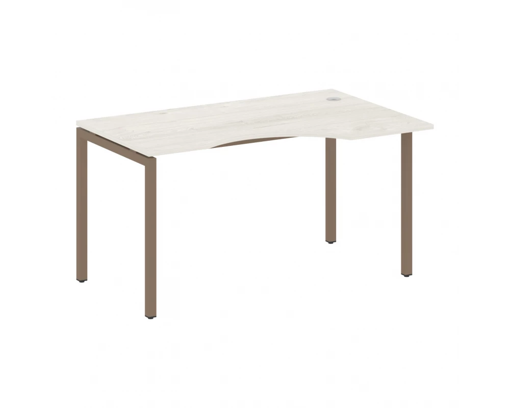 Стол криволинейный правый на П-образном м/к 1400x900x750 Metal System Quattro 4x4