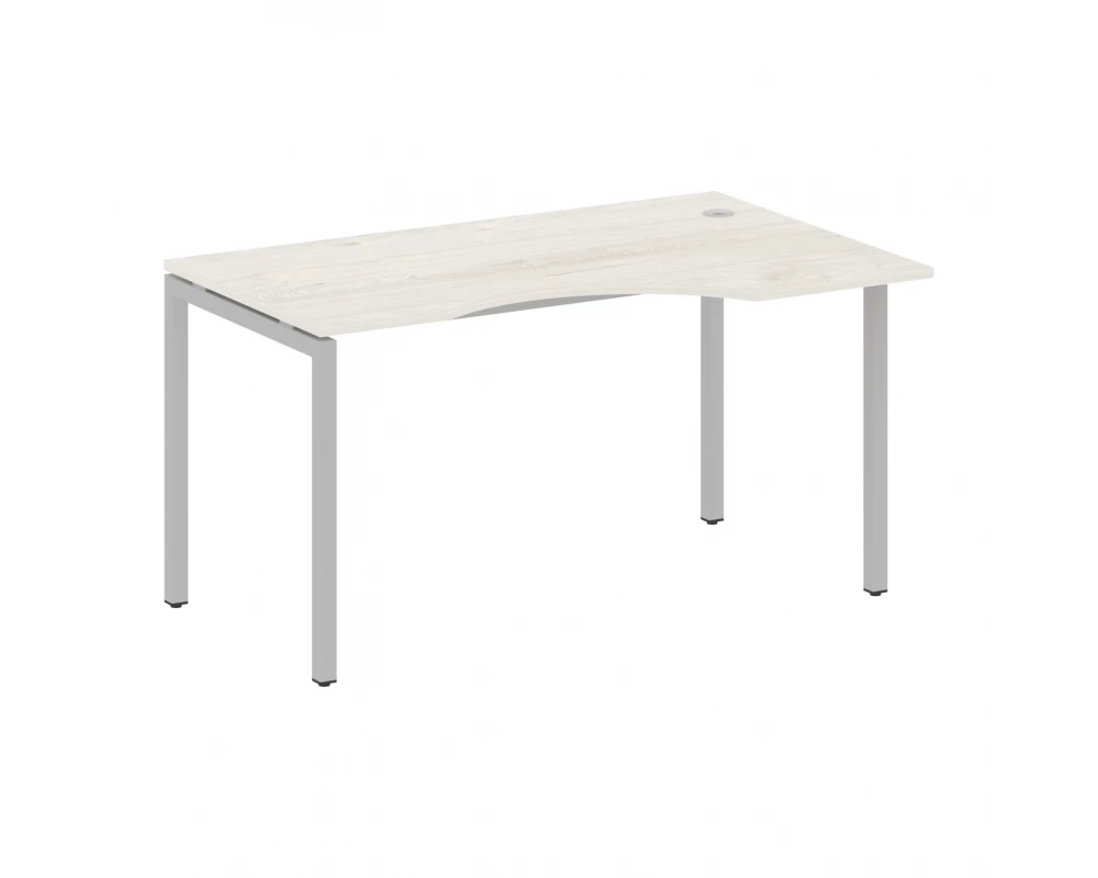 Стол криволинейный правый на П-образном м/к 1400x900x750 Metal System Quattro 4x4