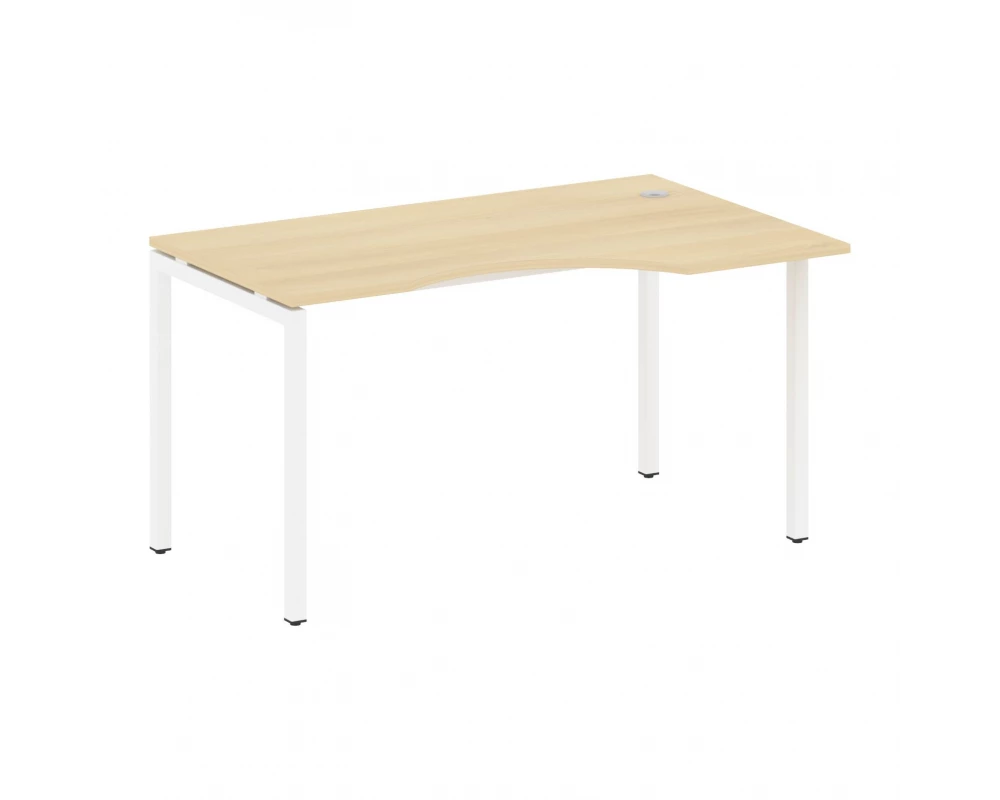 Стол криволинейный правый на П-образном м/к 1400x900x750 Metal System Quattro 4x4