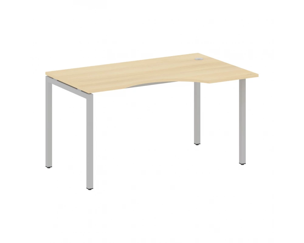 Стол криволинейный правый на П-образном м/к 1400x900x750 Metal System Quattro 4x4