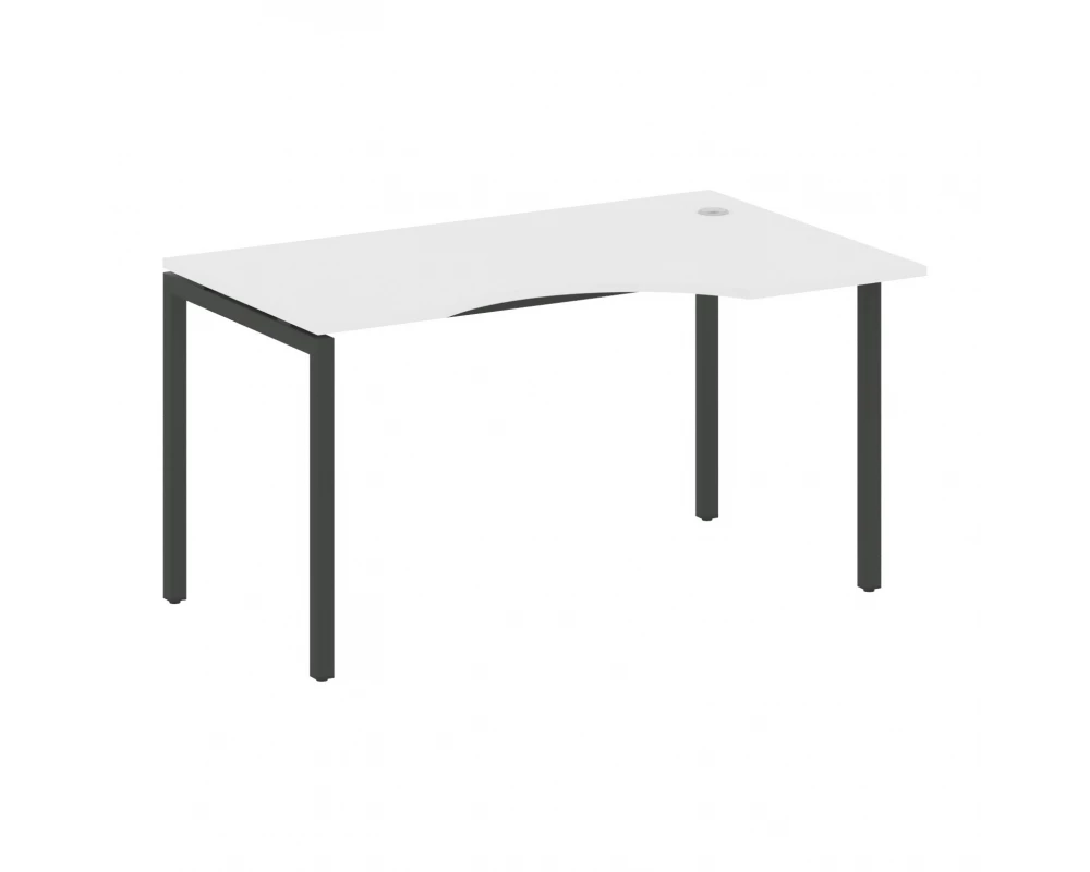 Стол криволинейный правый на П-образном м/к 1400x900x750 Metal System Quattro 4x4