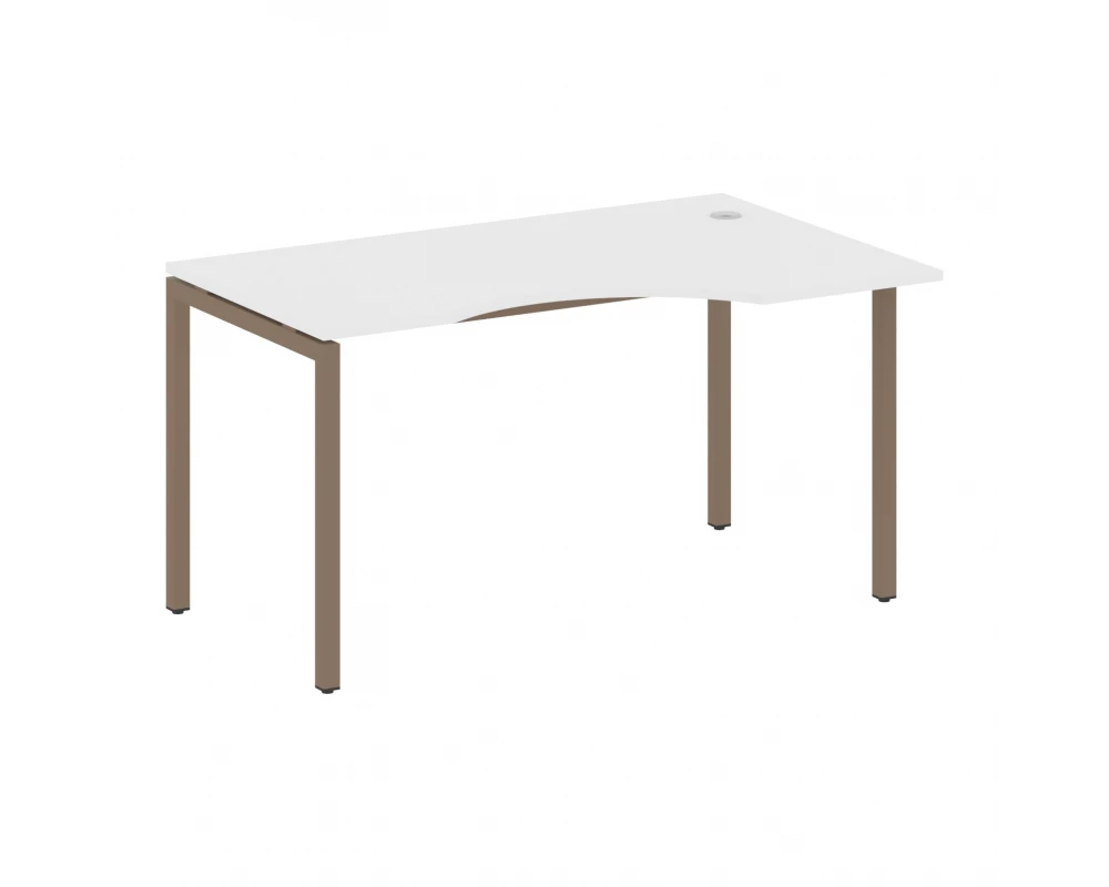 Стол криволинейный правый на П-образном м/к 1400x900x750 Metal System Quattro 4x4