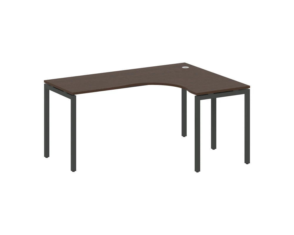 Стол криволинейный правый на П-образном м/к 1600x1200x750 Metal System Quattro 4x4