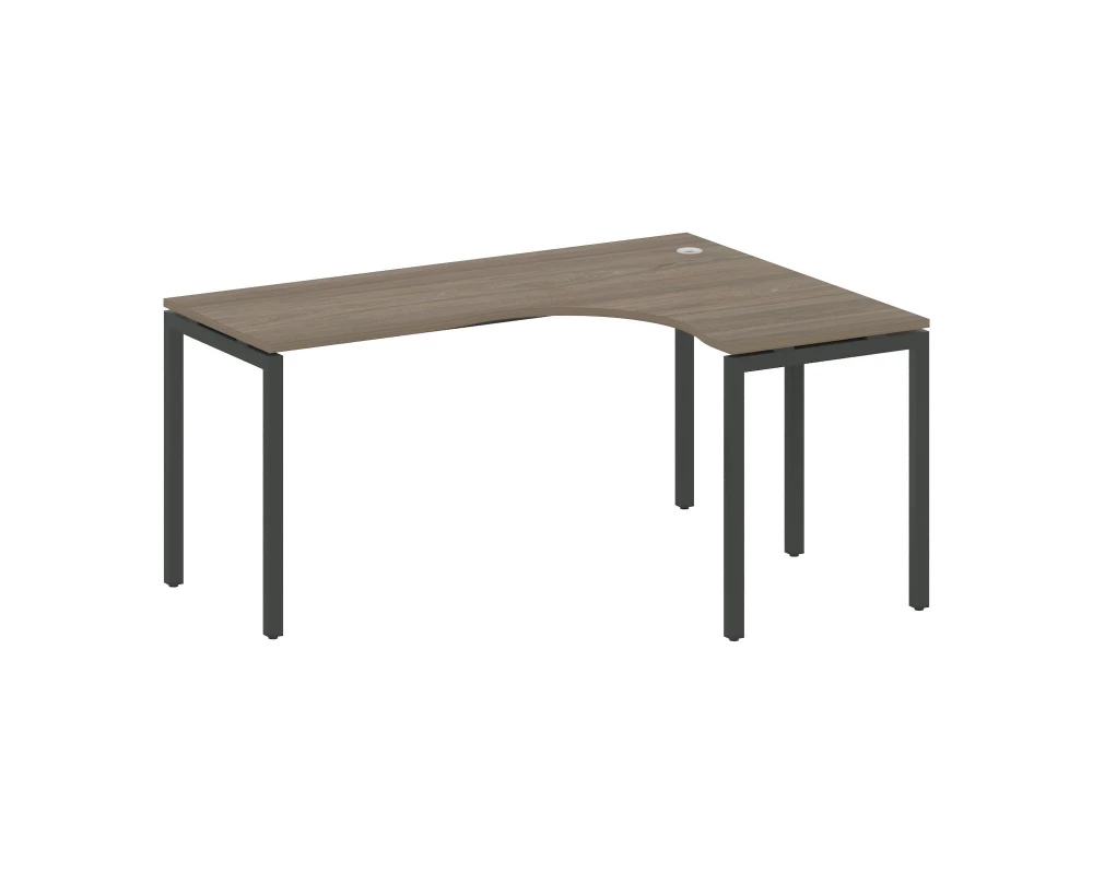 Стол криволинейный правый на П-образном м/к 1600x1200x750 Metal System Quattro 4x4