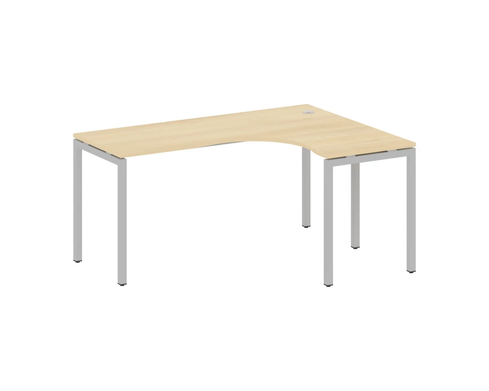 Стол криволинейный правый на П-образном м/к 1600x1200x750 Metal System Quattro 4x4