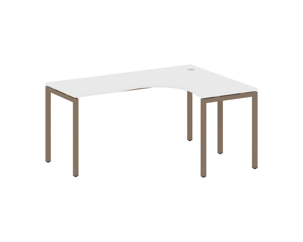 Стол криволинейный правый на П-образном м/к 1600x1200x750 Metal System Quattro 4x4