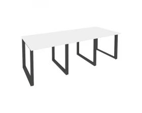 Стол переговорный (3 столешницы) на О-образном м/к 2340x980x750 Onix images