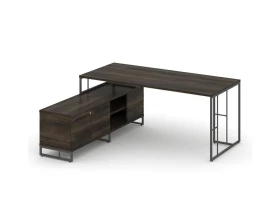 Стол руководителя с опорной тумбой левый 1780x1600x750 Rift Direct images