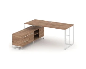 Стол руководителя с опорной тумбой левый 1780x1600x750 Rift Direct images