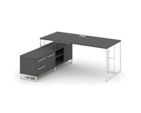 Стол руководителя с опорной тумбой левый 1780x1600x750 Rift Direct images