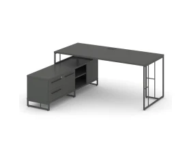 Стол руководителя с опорной тумбой левый 1780x1600x750 Rift Direct images