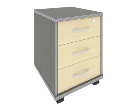 Тумба подкатная 3 ящика с замком Riva images