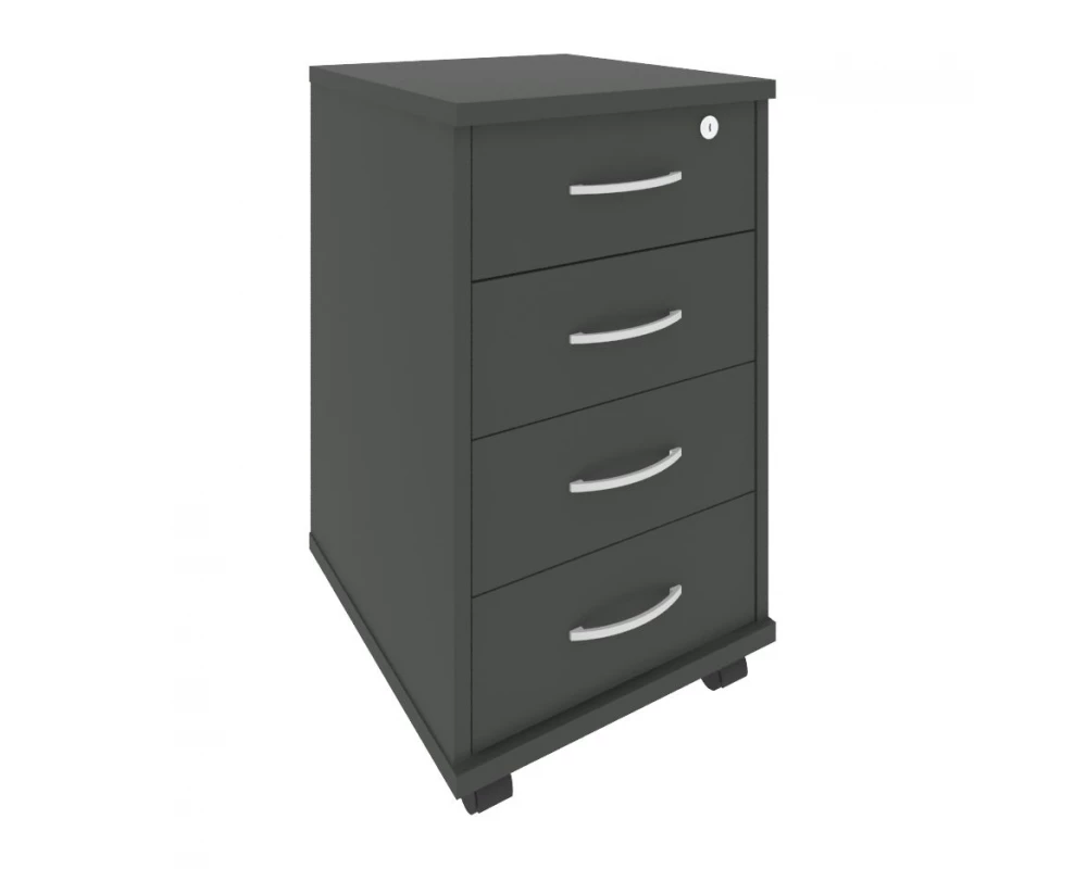 Тумба подкатная 4 ящика с замком Riva