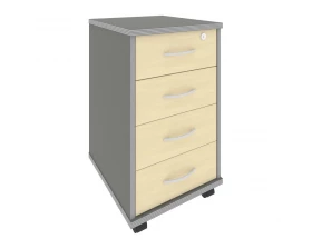 Тумба подкатная 4 ящика с замком Riva images