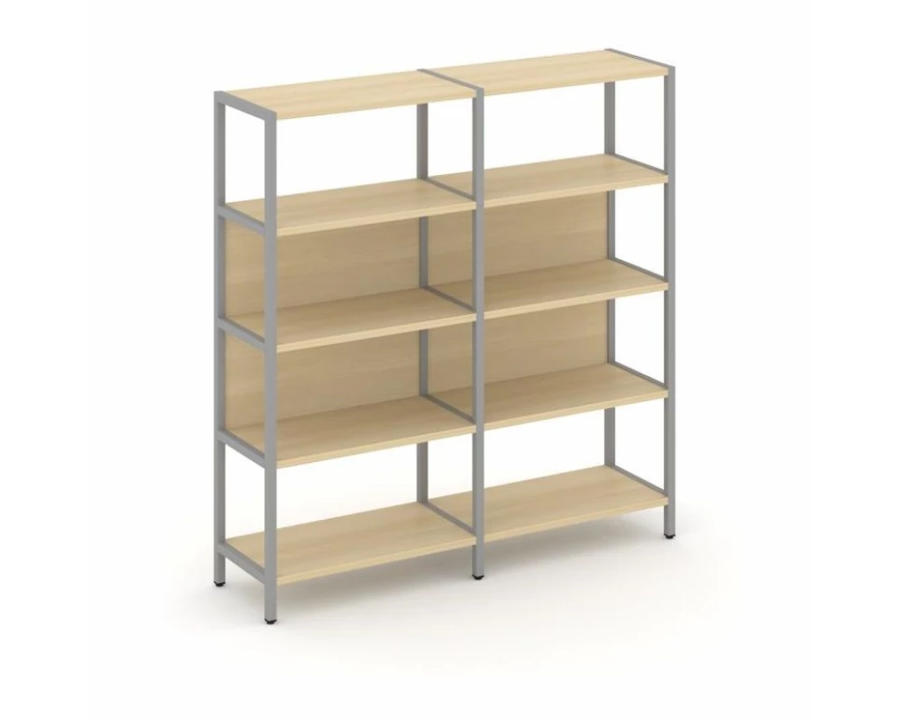 Двухсекционный стеллаж четырехярусный 1590х400х1613 Shelf System