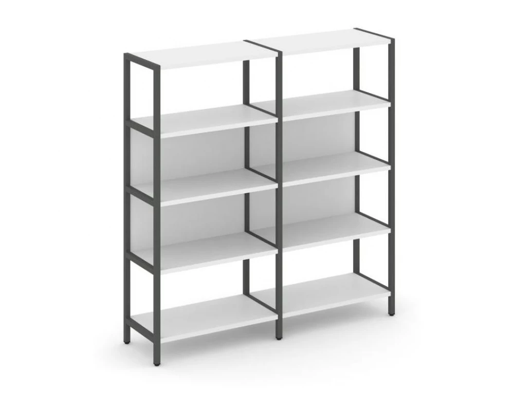 Двухсекционный стеллаж четырехярусный 1590х400х1613 Shelf System