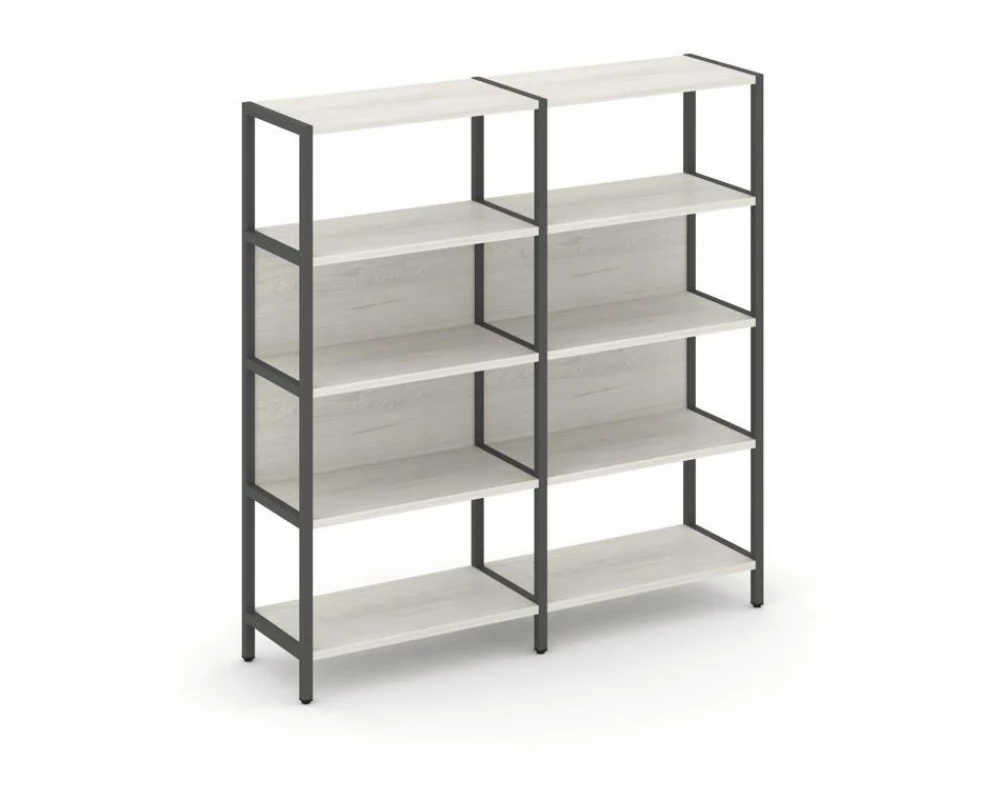 Двухсекционный стеллаж четырехярусный 1590х400х1613 Shelf System