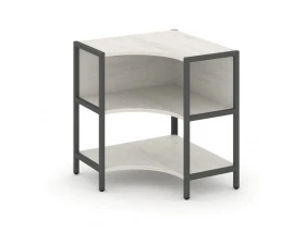 Односекционный угловой стеллаж двухярусный 810х810х879 Shelf System images