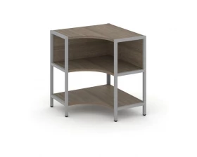 Односекционный угловой стеллаж двухярусный 810х810х879 Shelf System images