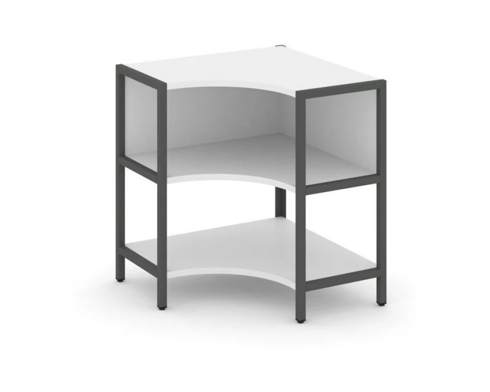 Односекционный угловой стеллаж двухярусный 810х810х879 Shelf System