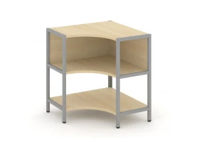 Односекционный угловой стеллаж двухярусный 810х810х879 Shelf System images