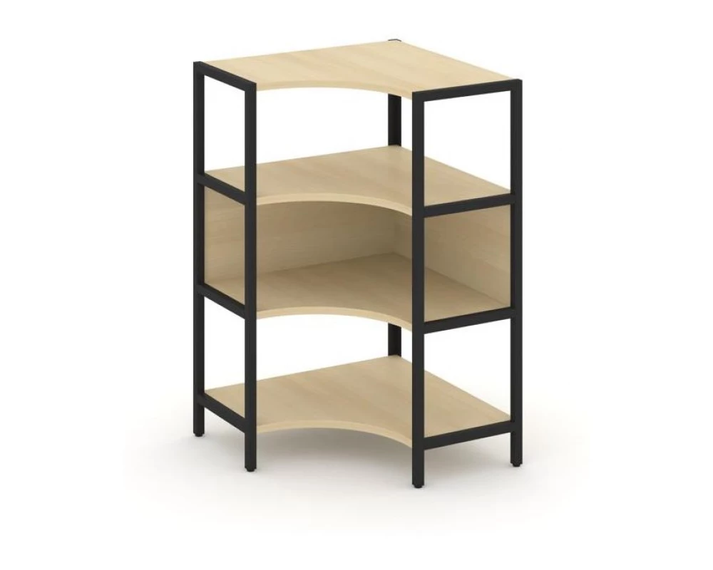 Односекционный угловой стеллаж трехярусный 810х810х1246 Shelf System