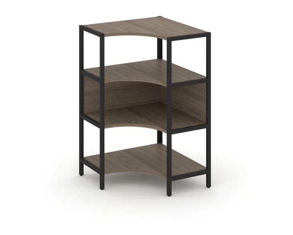 Односекционный угловой стеллаж трехярусный 810х810х1246 Shelf System