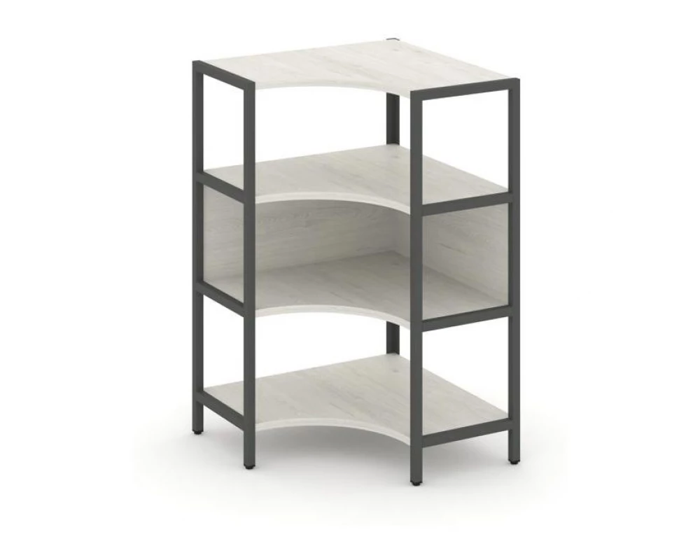 Односекционный угловой стеллаж трехярусный 810х810х1246 Shelf System