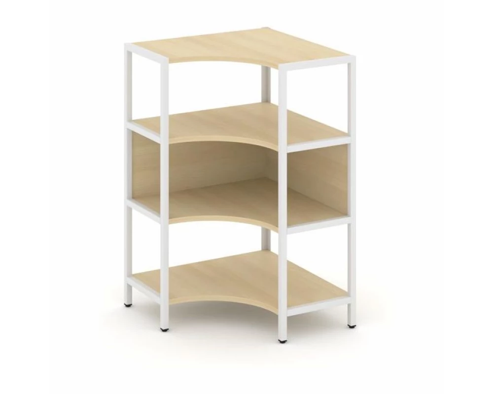 Односекционный угловой стеллаж трехярусный 810х810х1246 Shelf System