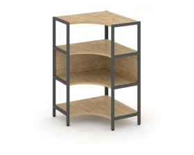 Односекционный угловой стеллаж трехярусный 810х810х1246 Shelf System images