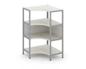 Односекционный угловой стеллаж трехярусный 810х810х1246 Shelf System images