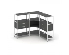 Трехсекционный угловой стеллаж трехярусный с ящиками 1590х1590х1246 Shelf System images