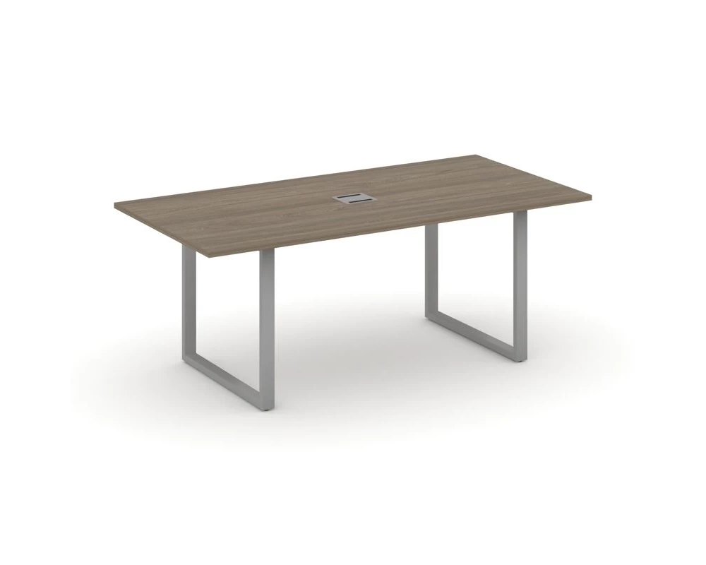 Стол переговорный на О-образном каркасе с лючком 1980x980x750 Style Project Direct