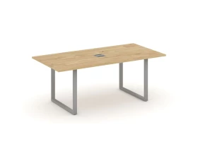 Стол переговорный на О-образном каркасе с лючком 1980x980x750 Style Project Direct images