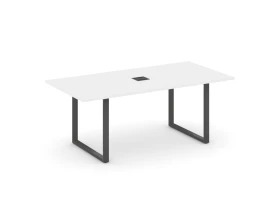 Стол переговорный на О-образном каркасе с лючком 1980x980x750 Style Project Direct images