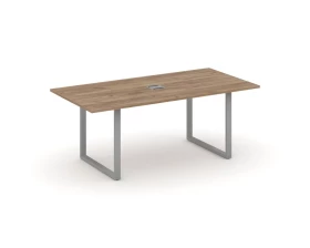 Стол переговорный на О-образном каркасе с лючком 1980x980x750 Style Project Direct images