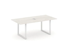 Стол переговорный на О-образном каркасе с лючком 1980x980x750 Style Project Direct images