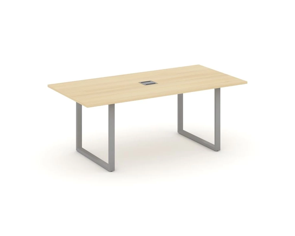 Стол переговорный на О-образном каркасе с лючком 1980x980x750 Style Project Direct
