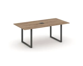 Стол переговорный на О-образном каркасе с лючком 1980x980x750 Style Project Direct images