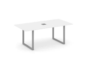 Стол переговорный на О-образном каркасе с лючком 1980x980x750 Style Project Direct images