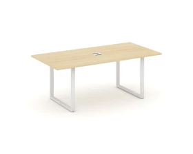 Стол переговорный на О-образном каркасе с лючком 1980x980x750 Style Project Direct images