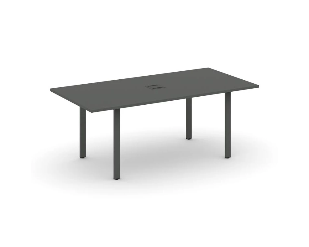 Стол переговорный на П-образном каркасе с лючком 1980x980x750 Style Project Direct