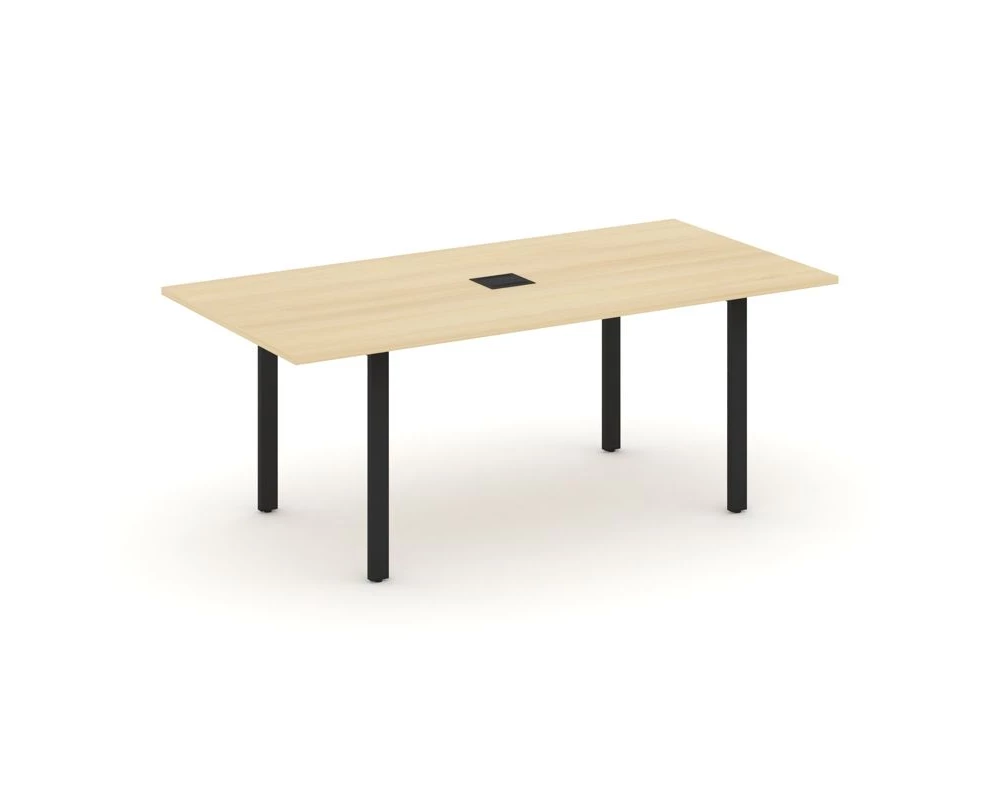Стол переговорный на П-образном каркасе с лючком 1980x980x750 Style Project Direct