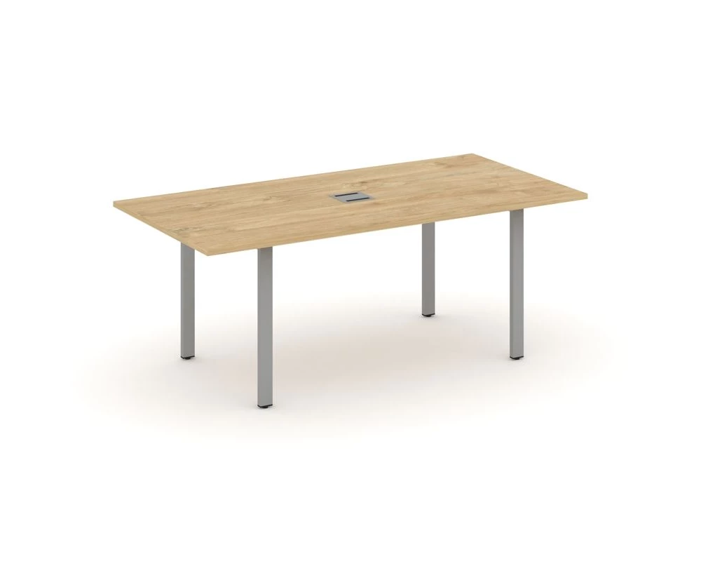 Стол переговорный на П-образном каркасе с лючком 1980x980x750 Style Project Direct