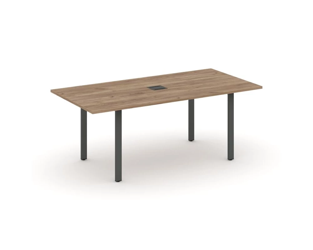 Стол переговорный на П-образном каркасе с лючком 1980x980x750 Style Project Direct