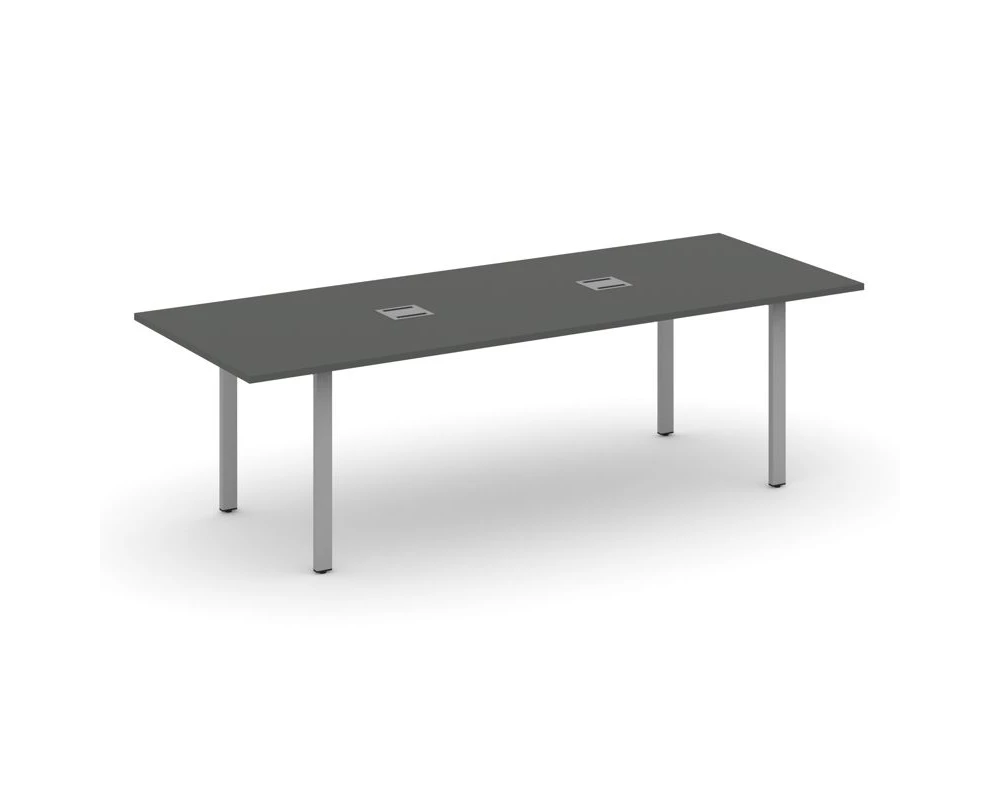 Стол переговорный на П-образном каркасе с лючком 2580x980x750 Style Project Direct