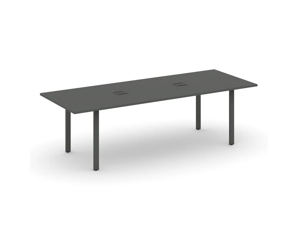 Стол переговорный на П-образном каркасе с лючком 2580x980x750 Style Project Direct