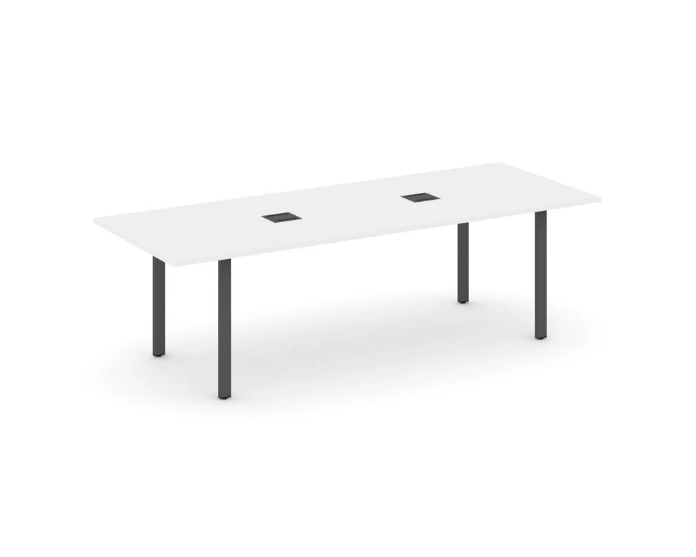 Стол переговорный на П-образном каркасе с лючком 2580x980x750 Style Project Direct