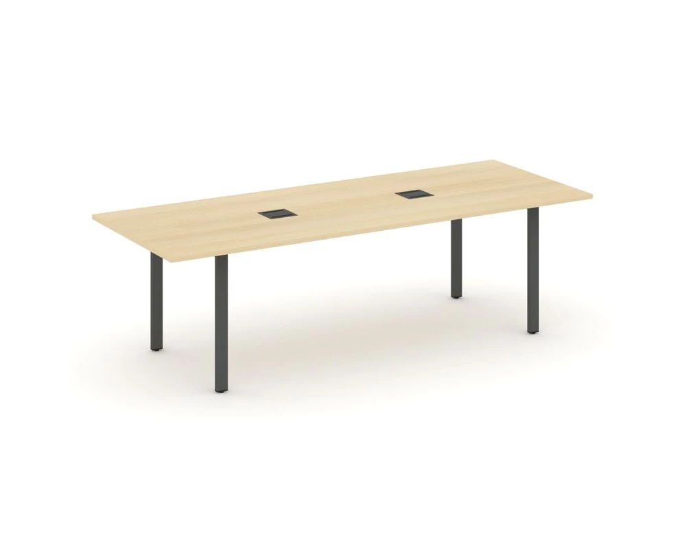 Стол переговорный на П-образном каркасе с лючком 2580x980x750 Style Project Direct