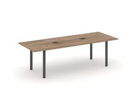 Стол переговорный на П-образном каркасе с лючком 2580x980x750 Style Project Direct images